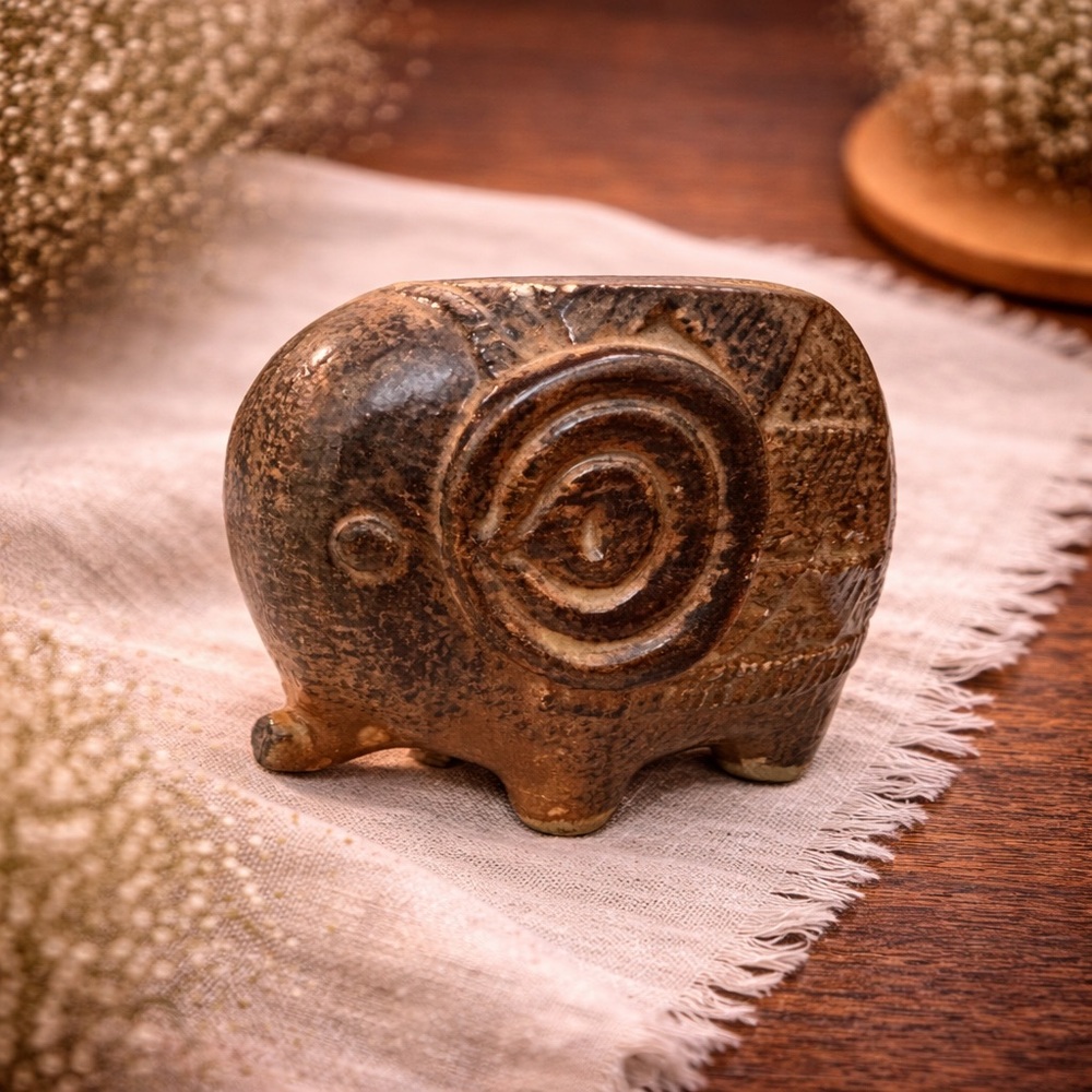 Homco Vintage Elephant Tea Light Candle Holder‎ Made In Japan